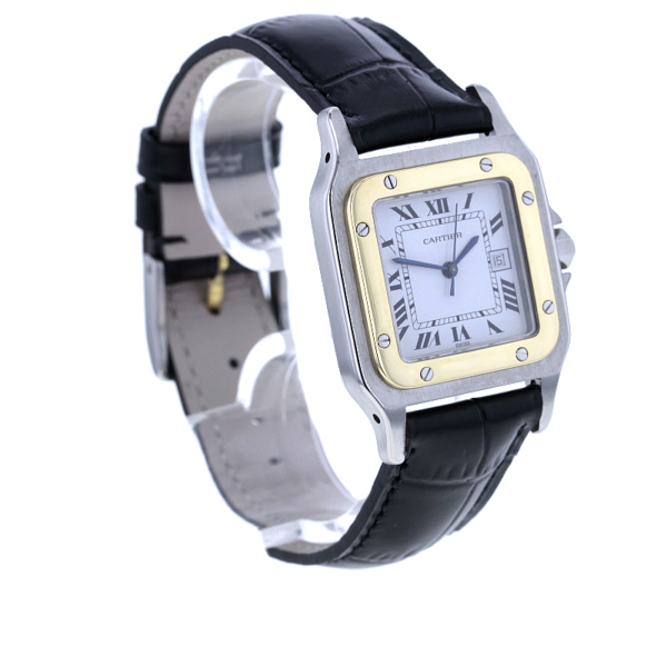 Cartier Santos Automatik Medium Size, Edelstahl/Gelbgold – Bild 4