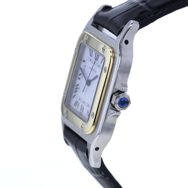 Cartier Santos Automatik Medium Size, Edelstahl/Gelbgold – Bild 6