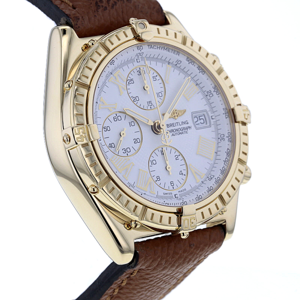 Breitling Windrider Crosswind K13055, Gelbgold 750/-, mit Faltschließe – Bild 3