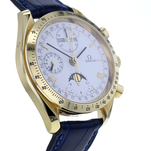 Omega Speedmaster Moonphase Gelbgold 750/- Neuanfertigung - ungetragen aus 2023 – Bild 3