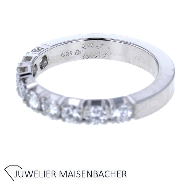 Halbmemorie Ring mit Brillanten in Gold – Bild 2