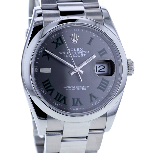 Rolex Datejust 36 Wimbledon Dial Ref, 126200, Edelstahl, Automatic