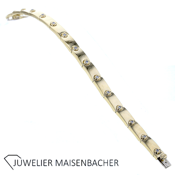 Massives zeitloses Armband mit Brillanten Gold – Bild 2