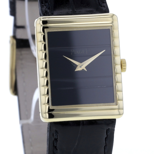 Piaget Polo Damenuhr Gelbgold 750/- Onyx-Zifferblatt