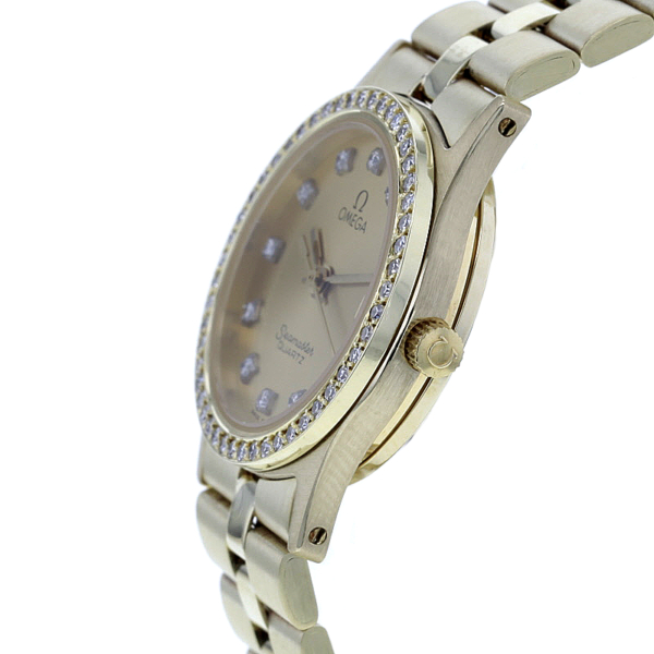 Omega Seamaster Quarz Gelbgold 585/- 61 Diamanten – Bild 6