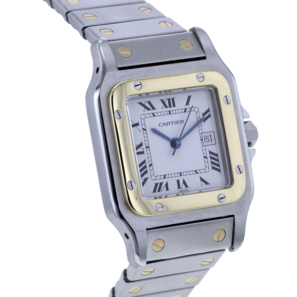 Cartier Santos Automatic Edelstahl u. Gelbgold 750/- – Bild 3