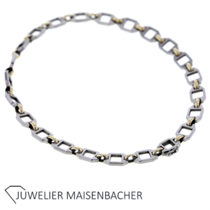 Cartier exklusives  Armband Sonderanfertigung Santos in 750er Weiß- und Gelbgold