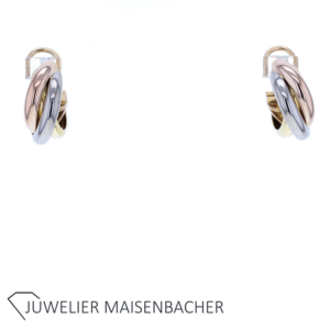 Cartier Halbcreolen Tricolor Trinity in 750er Gold