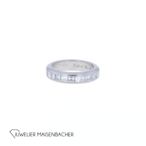 Memory Ring mit Diamanten in 950er Platin