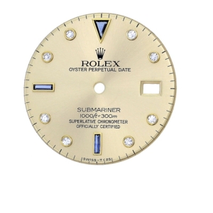 Rolex Submariner-Date Zifferblatt Serti / Sultan mit 8 Diam. und 3 Saphiren